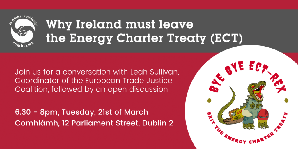 EVENT: Why Ireland needs to leave the climate wrecking Energy Charter Treaty (ECT)